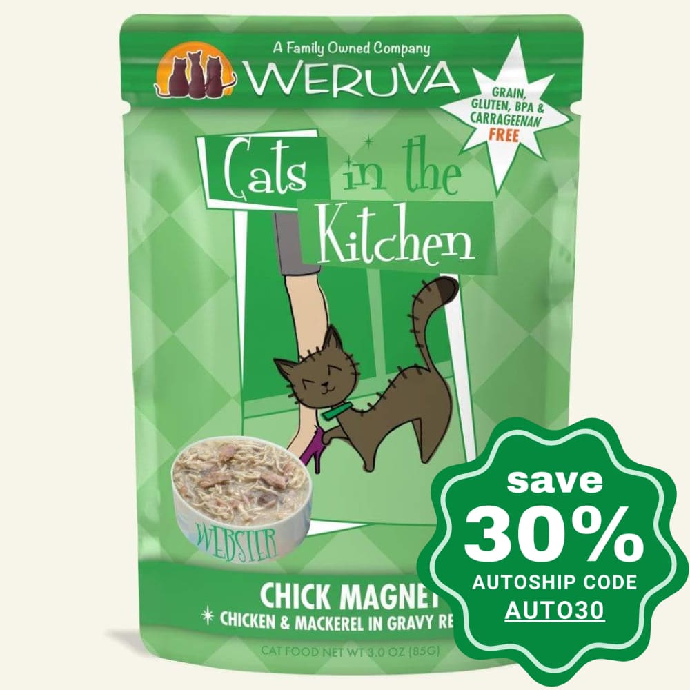 Weruva - Cats In The Kitchen - Chick Magnet - Chicken & Mackerel in Gravy - 85G (4 pouches) - PetProject.HK