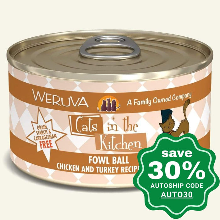 Weruva - Cats In The Kitchen - Fowl Ball - Chicken & Turkey - 90G (4 cans) - PetProject.HK