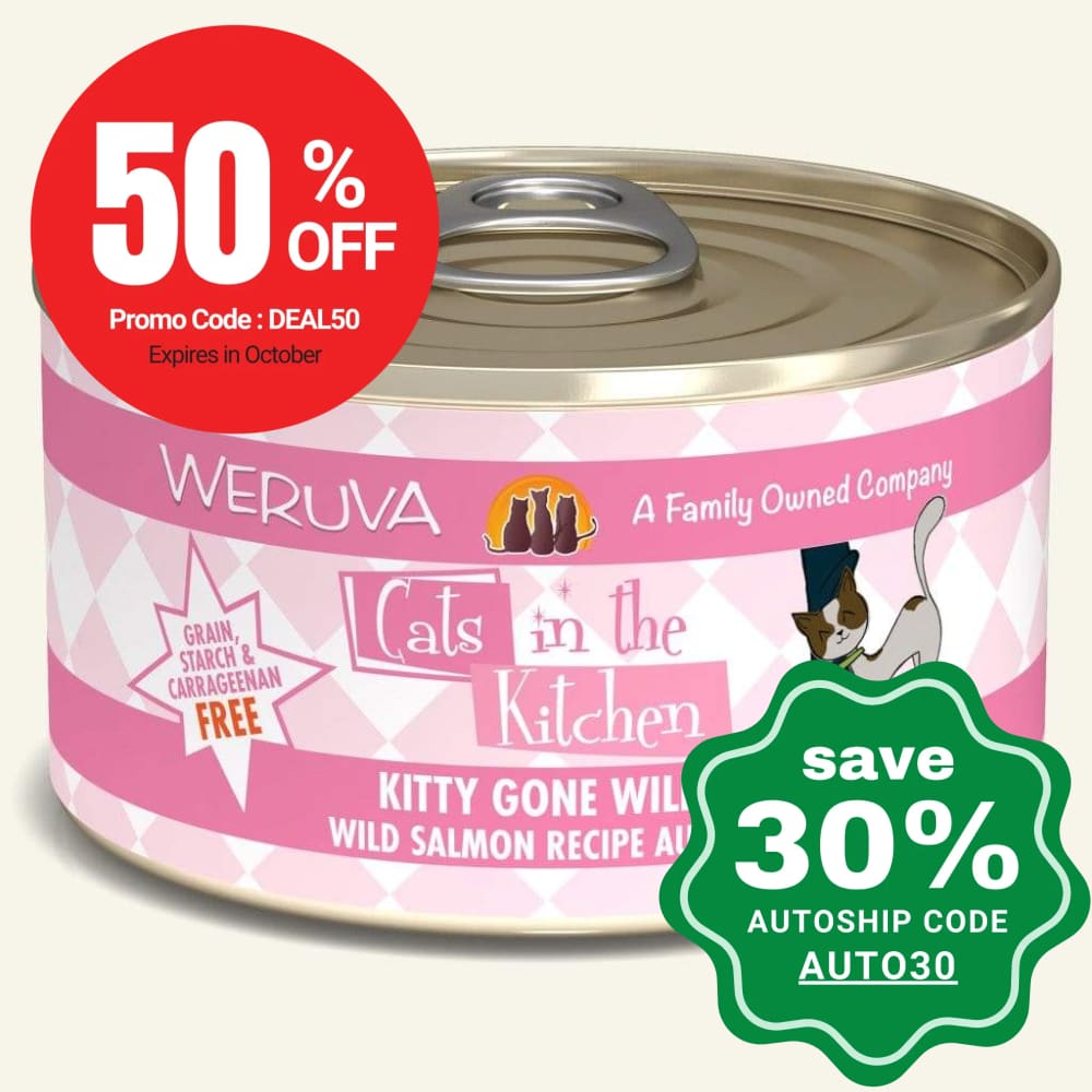 Weruva - Cats In The Kitchen - Kitty Gone Wild - Wild Salmon - 90G (4 cans) - PetProject.HK