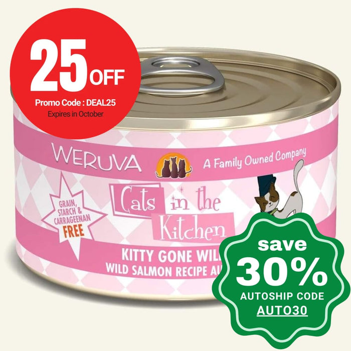 Weruva - Cats In The Kitchen - Kitty Gone Wild - Wild Salmon - 90G (4 cans) - PetProject.HK