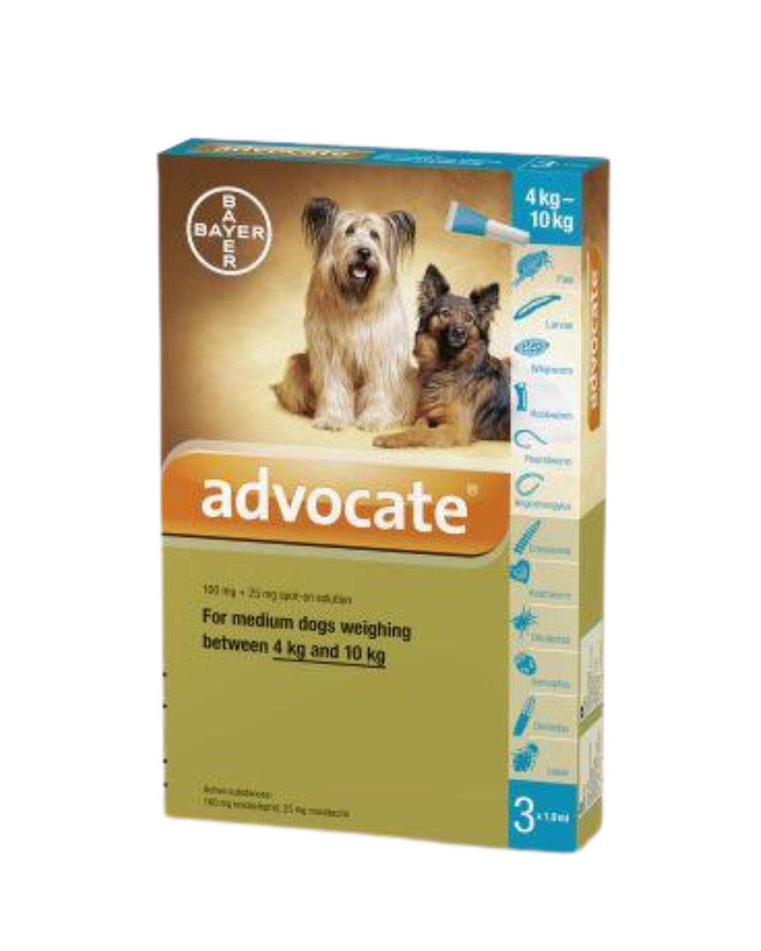 Bayer - Advocate for Dogs 4-10 kg - 3 Tubes - PetProject.HK