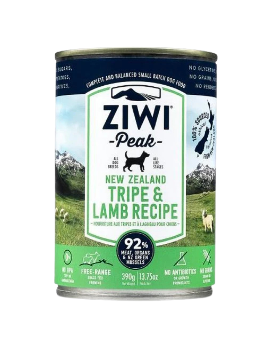 Ziwipeak - Moist TRIPE & LAMB Recipe Canned Dog Food - 390G (min. 12 cans) - PetProject.HK