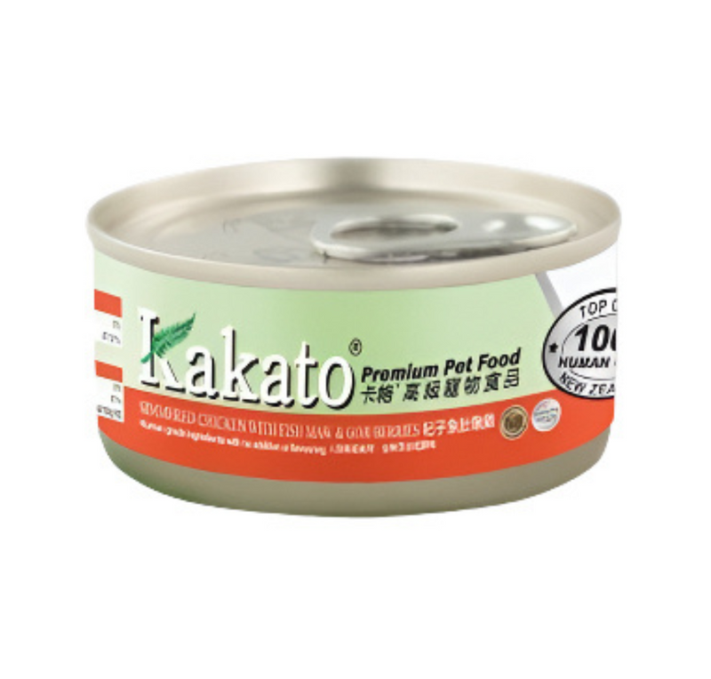 Kakato - Canned Dog and Cat Food - Simmered Chicken with Fish Maw & Goji Berries - 70G