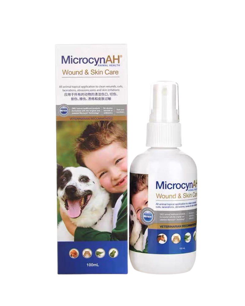 MicrocynAH - 傷口和皮膚護理液 - 3盎司
