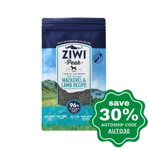 Ziwipeak - Air Dried Dog Food MACKEREL & LAMB - 1KG - PetProject.HK