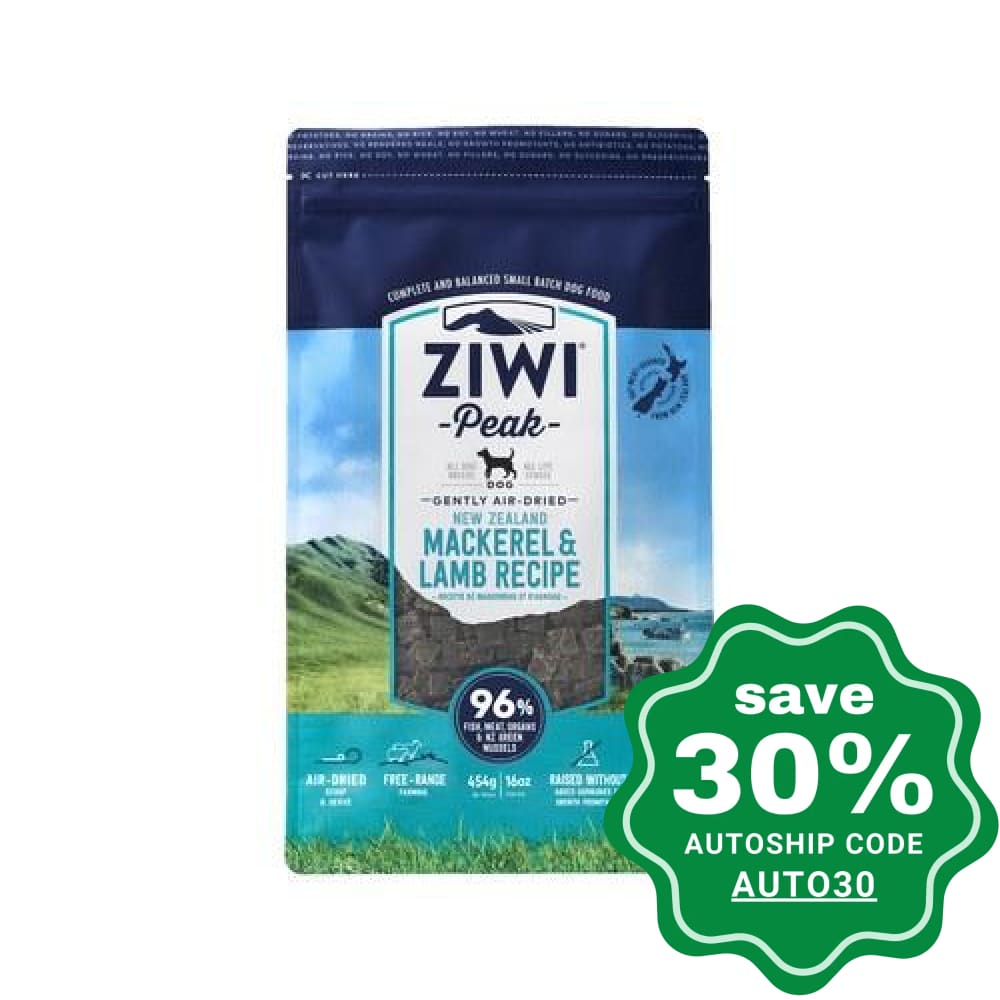 Ziwipeak - Air Dried Dog Food MACKEREL & LAMB - 454G - PetProject.HK