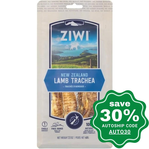 Ziwipeak - Natural Dog Treats - Lamb Trachea - 60g - PetProject.HK