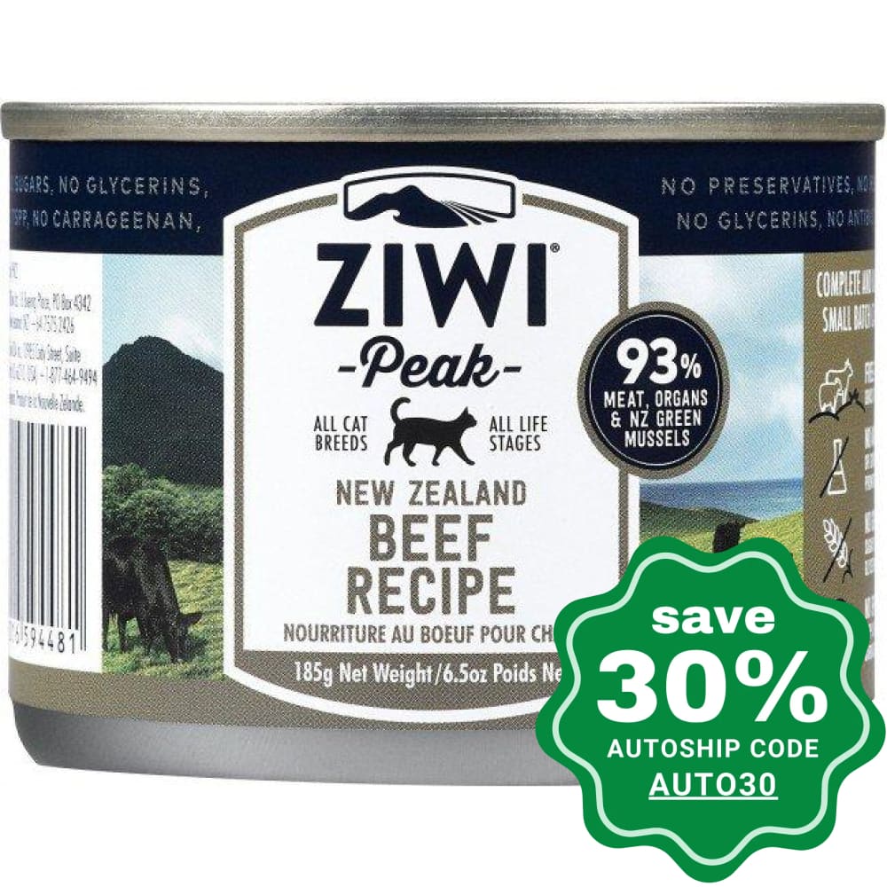 Ziwipeak - Moist BEEF Recipe Canned Cat Food - 185G (min. 4 cans) - PetProject.HK