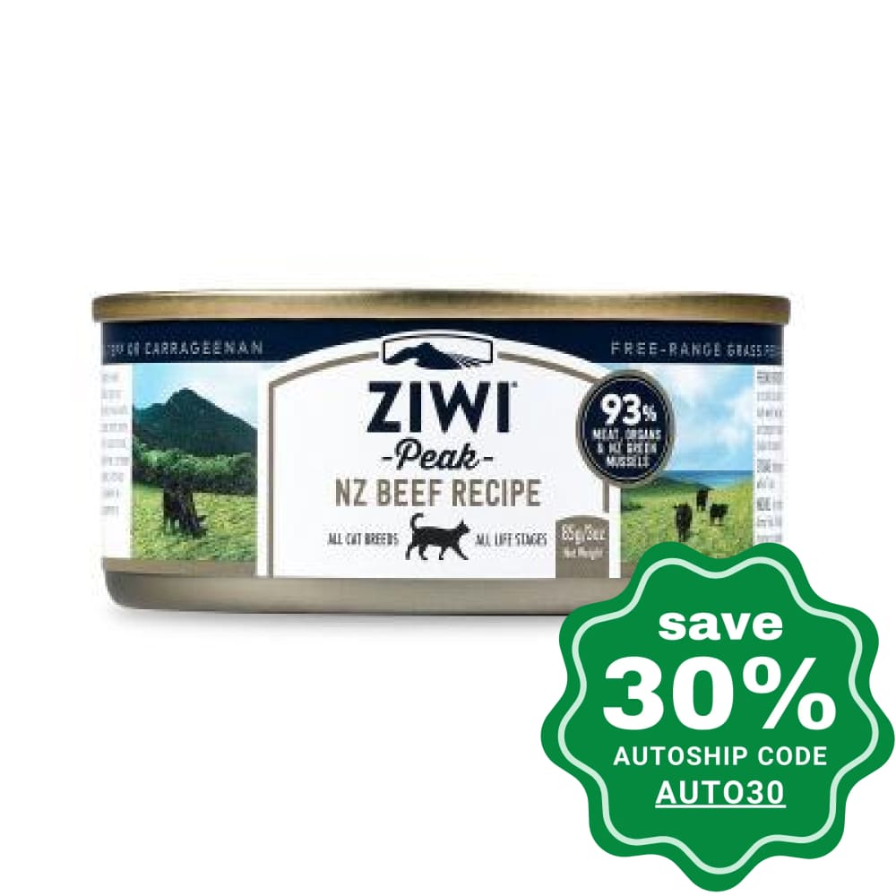 Ziwipeak - Moist BEEF Recipe Canned Cat Food - 85G (min. 4 cans) - PetProject.HK