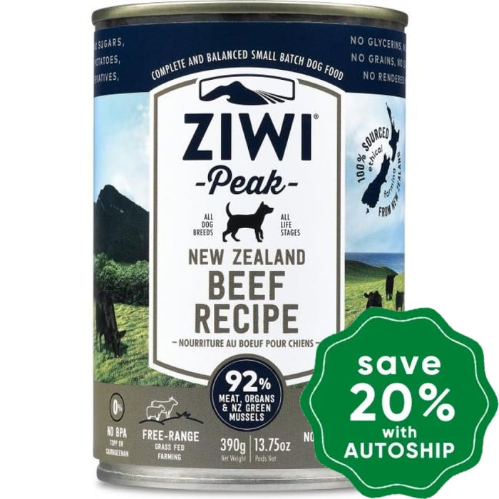 Ziwipeak - Moist BEEF Recipe Canned Dog Food - 390G (min. 3 cans) - PetProject.HK