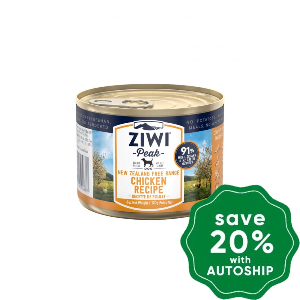 Ziwipeak - Moist Chicken Recipe Canned Dog Food 170G (Min. 24 Cans) Dogs
