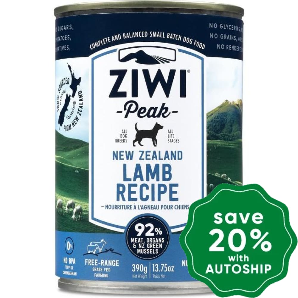 Ziwipeak - Moist LAMB Recipe Canned Dog Food - 390G (min. 3 cans) - PetProject.HK