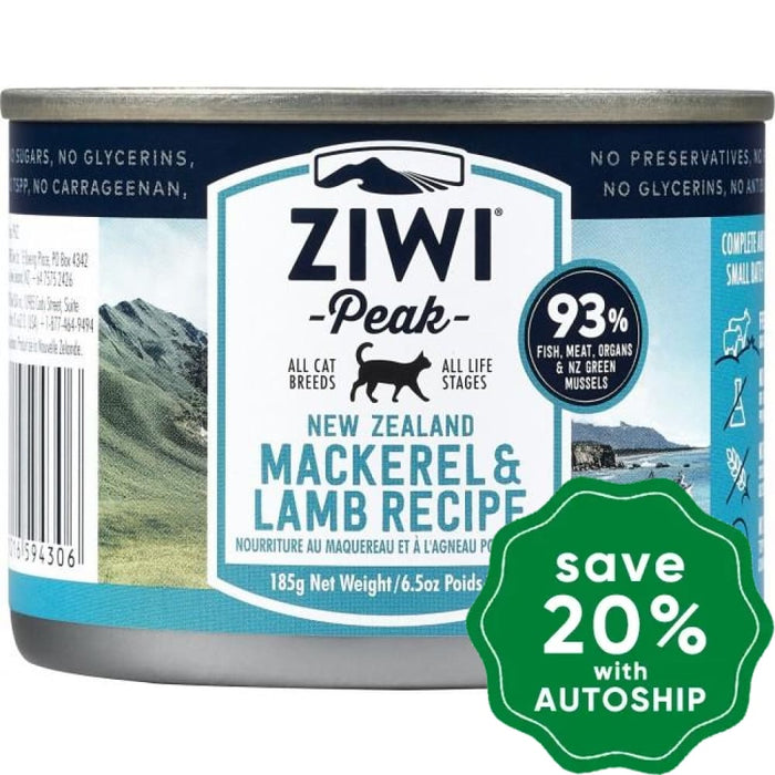 Ziwipeak - Moist MACKEREL & LAMB Recipe Canned Cat Food - 185G (min. 4 cans) - PetProject.HK