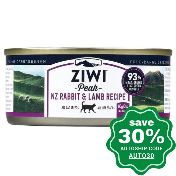 Ziwipeak - Moist RABBIT & LAMB Recipe Canned Cat Food - 185G (min. 4 cans) - PetProject.HK