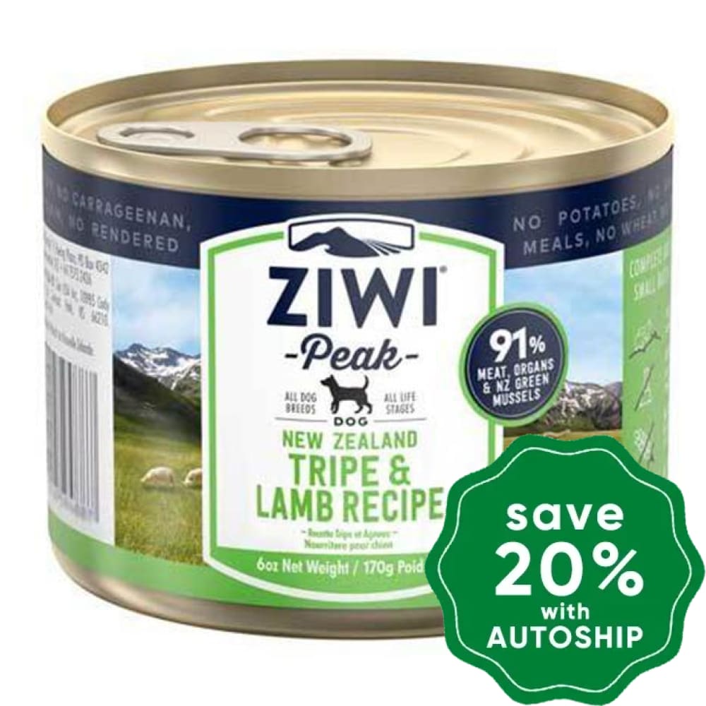 Ziwipeak - Moist Tripe & Lamb Recipe Canned Dog Food 170G (Min. 24 Cans) Dogs