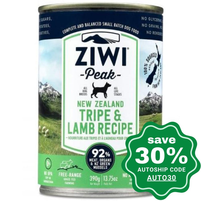 Ziwipeak - Moist TRIPE & LAMB Recipe Canned Dog Food - 390G ((min. 3 cans) - PetProject.HK