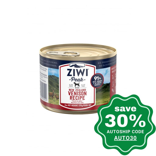 Ziwipeak - Moist Venison Recipe Canned Dog Food 170G (Min. 24 Cans) Dogs