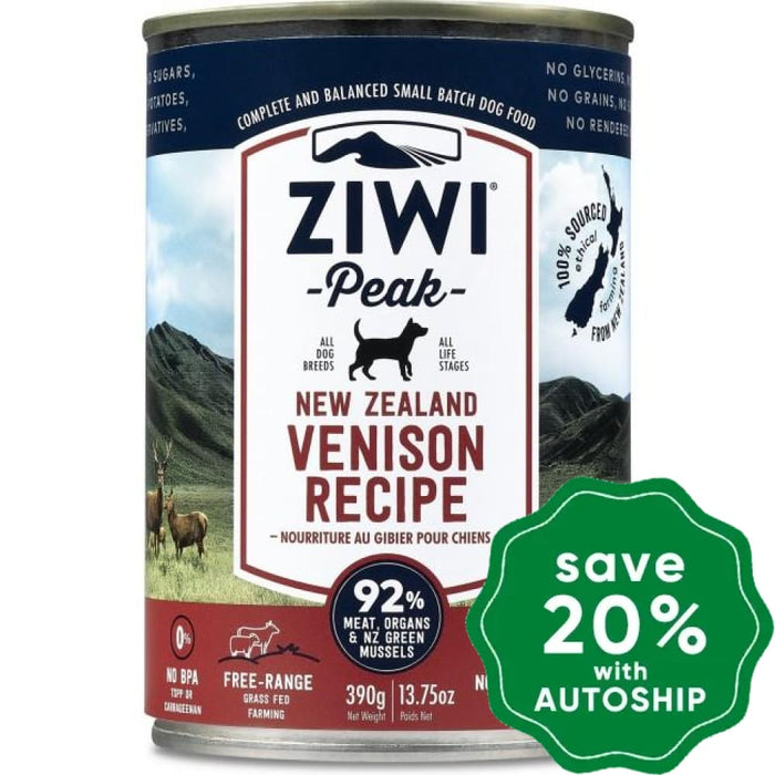 Ziwipeak - Moist VENISON Recipe Canned Dog Food - 390G (min. 3 cans) - PetProject.HK