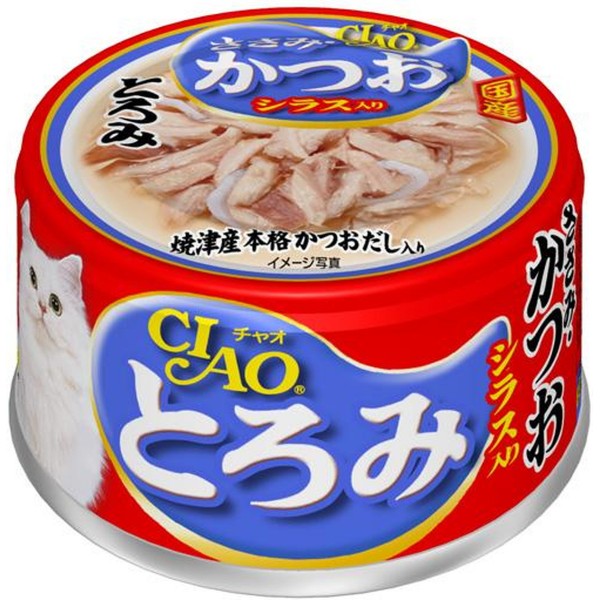 CIAO - Cat Canned Food - Thick Soup - Chicken Fillet and Skipjack Tuna with Whitebait - 80G (24 Cans) - PetProject.HK