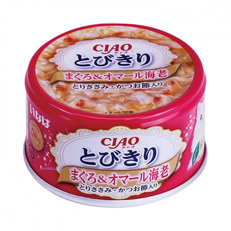 CIAO - Cat Canned Food - Premium Tuna and Lobster with Chicken Fillet and Bonito Flakes - 80G (24 Cans) - PetProject.HK