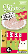 CIAO - Churu Cat Treat - Chicken and Squid Paste - 4 X 14G (6 Packs) - PetProject.HK