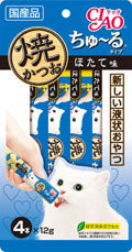 CIAO - Churu Cat Treat - Grilled Skipjack Tuna Paste with Scallop Flavor - 4 X 12G (6 Packs) - PetProject.HK
