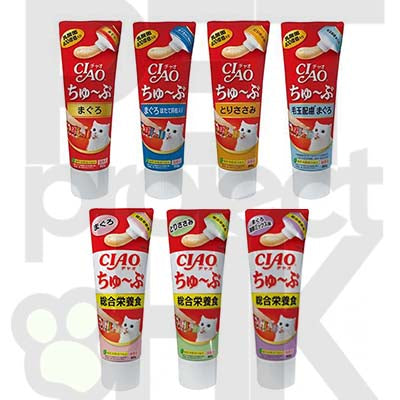 CIAO - Cat Treat Tube 80G - ANY FLAVORS (6 Packs) - PetProject.HK