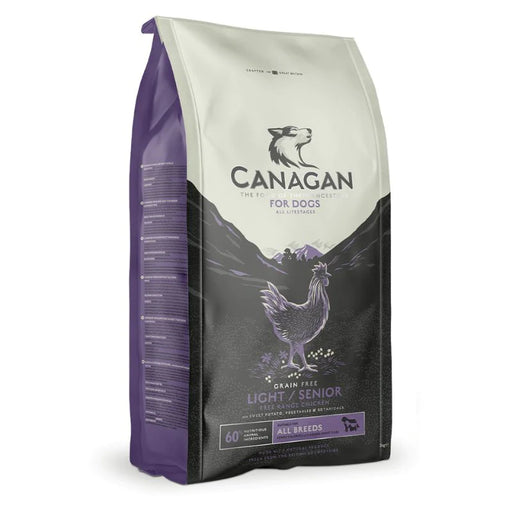 Canagan - Grain Free Dry Dog Food - Light/Senior Free-Run Chicken - 12KG (Limited Tails Sale!!!)
