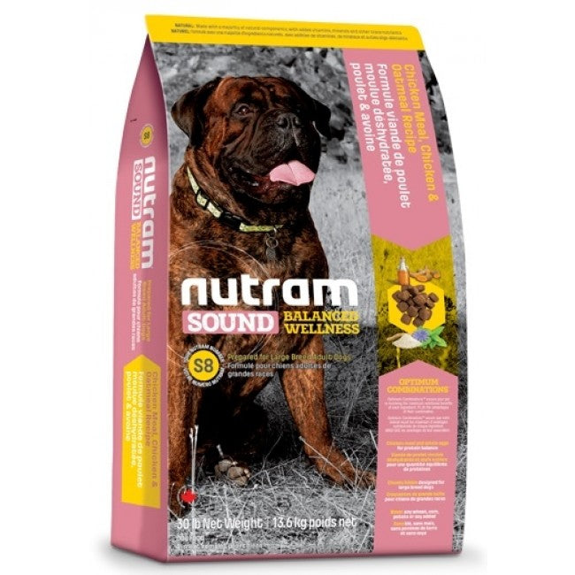 Nutram - S8 Nutram Sound Balanced Wellness - Large Breed Adult - 13.6KG - PetProject.HK