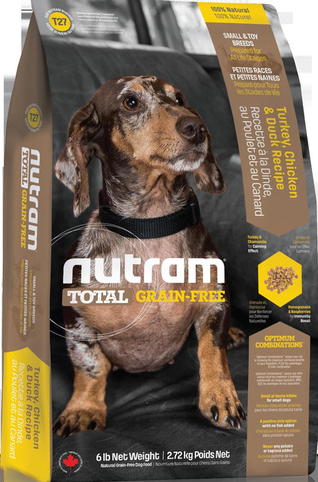 Nutram - T27 Total Grain Free Mini Dog Food - Chicken & Turkey Recipe - 6.8KG - PetProject.HK