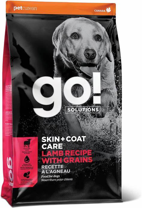 GO! SOLUTIONS - SKIN + COAT CARE Dry Food for Dog - Lamb Recipe - 12LB (Limited Tails Sale!!!)