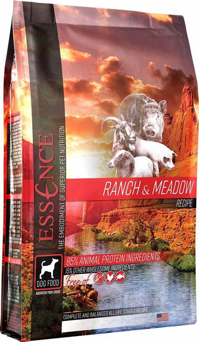 Essence - Dog Dry Food - Ranch & Meadow Dog Recipe - 25LB (Limited Tails Sale!!!)