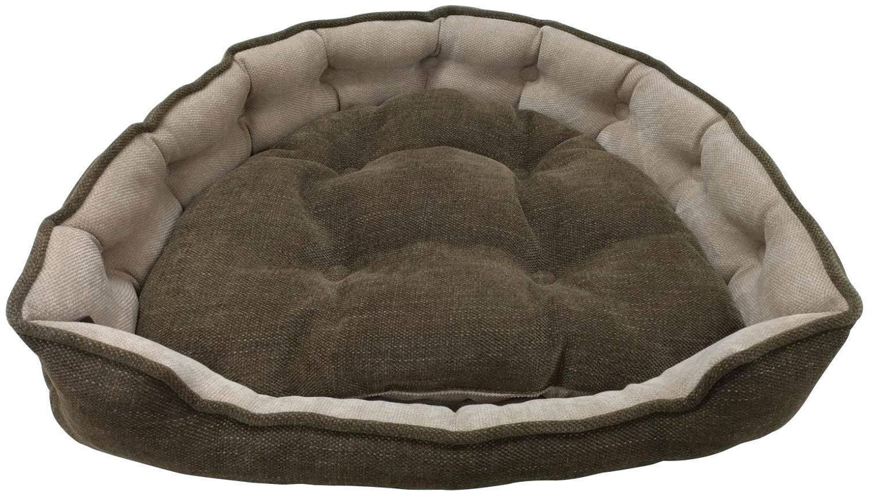 One for Pets - Adela Snuggle Bed - Coffee - 25" x 21" x 6"(L) - PetProject.HK