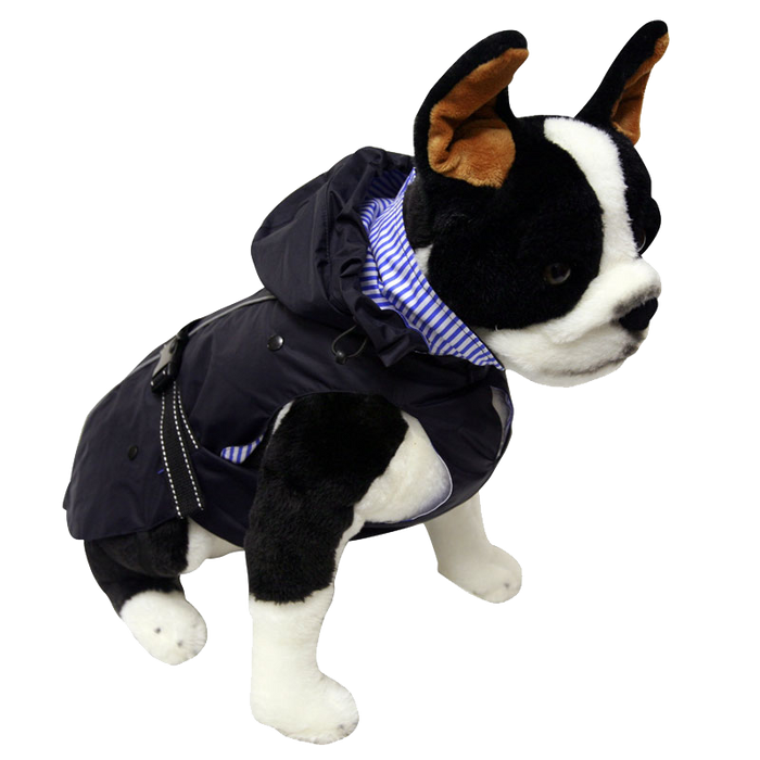 One for Pets - All-Weather Dog Coat with Removable Fleece - Navy - 18" - PetProject.HK
