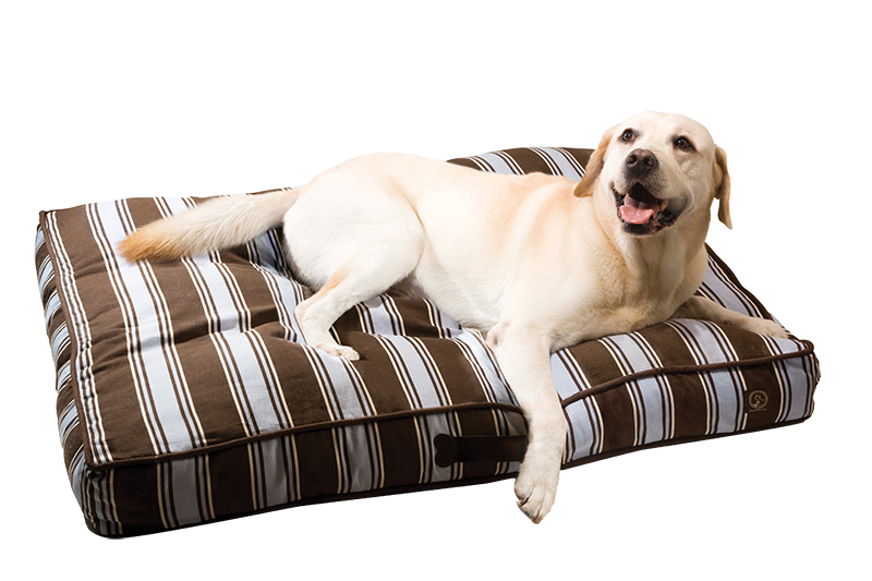 One for Pets - Classic Pillow Bed - Blue/Brown - 21" x 27" x 5"(S) - PetProject.HK