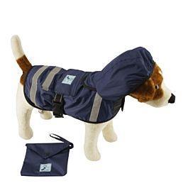 One for Pets - Safety Hooded Raincoats - Dark Blue (10") - PetProject.HK