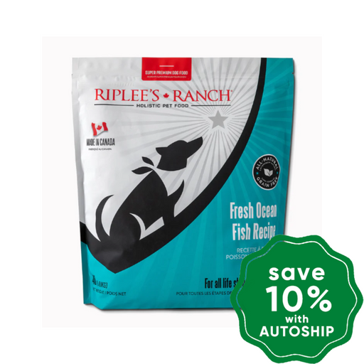 Riplee's Ranch - Dry Food for Dogs - Grain-Free Fresh Ocean Fish Recipe - 4LB