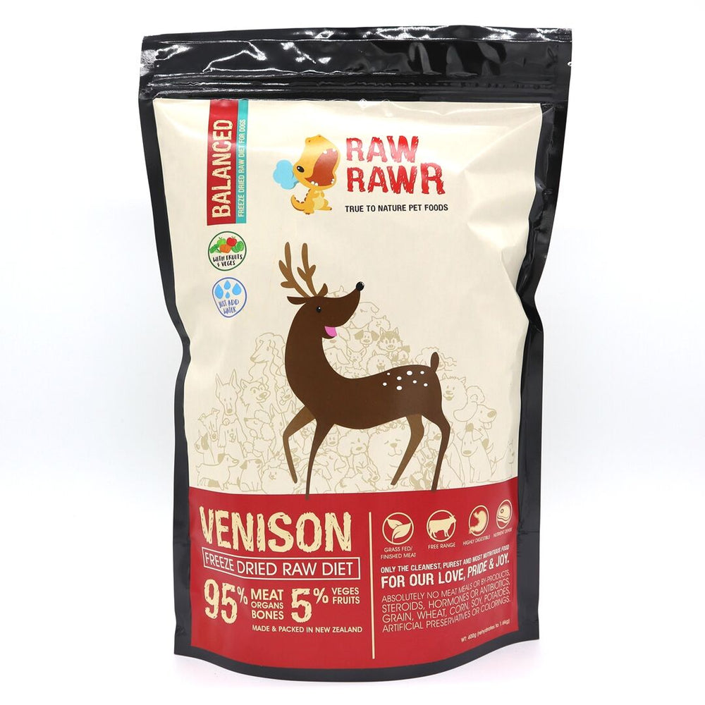 Raw Rawr - Freeze Dried Dog Food - Venison - 400G - PetProject.HK