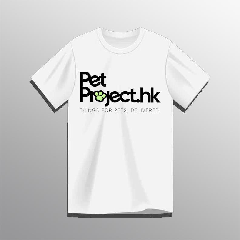 PetProject.HK - Casual White T-shirt - L Size (Free Remote Area Shipping)