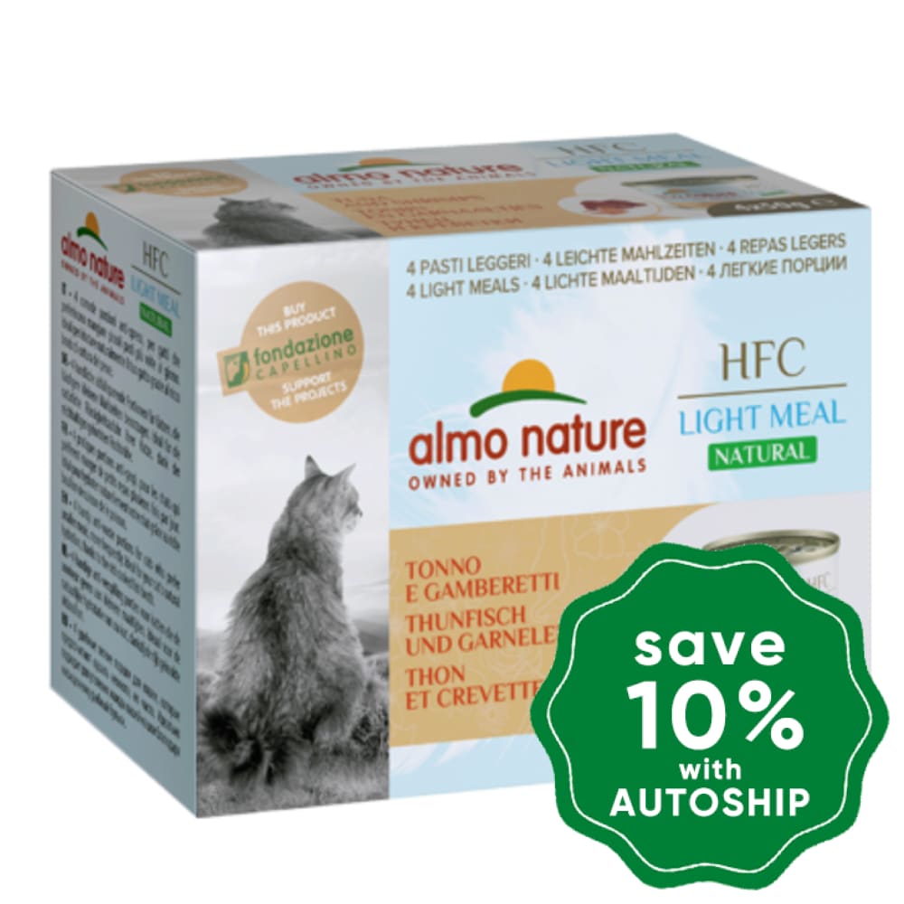 Almo Nature - Wet Cat Food Hfc Natural Light Meal Tuna & Shirmps 50G (Min. 12 Cans) Cats