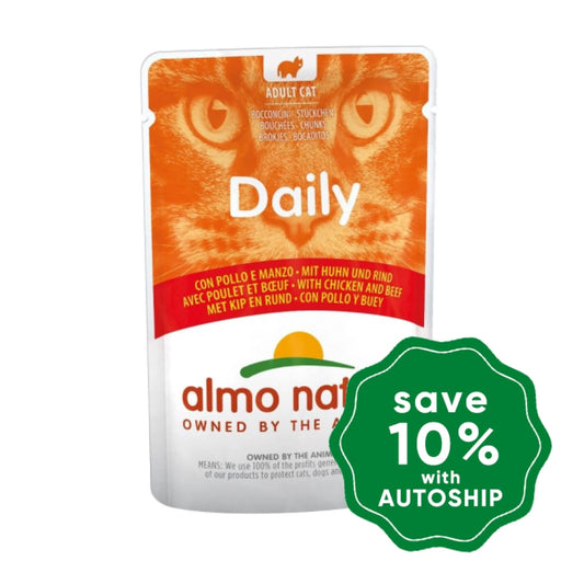 Almo Nature - Wet Food For Cats Daily Menu Chicken & Beef 70G (Min. 30 Pouches)