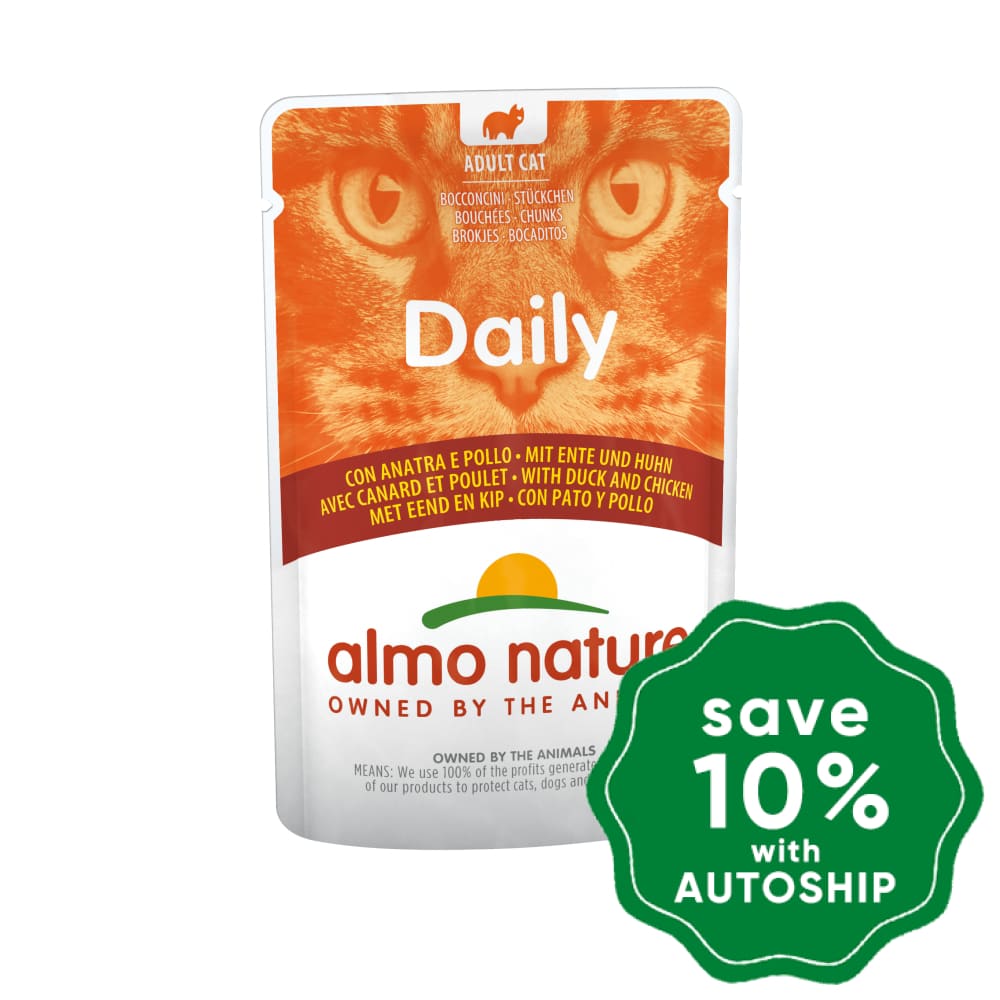 Almo Nature - Wet Food For Cats Daily Menu Chicken & Duck 70G (Min. 30 Pouches)