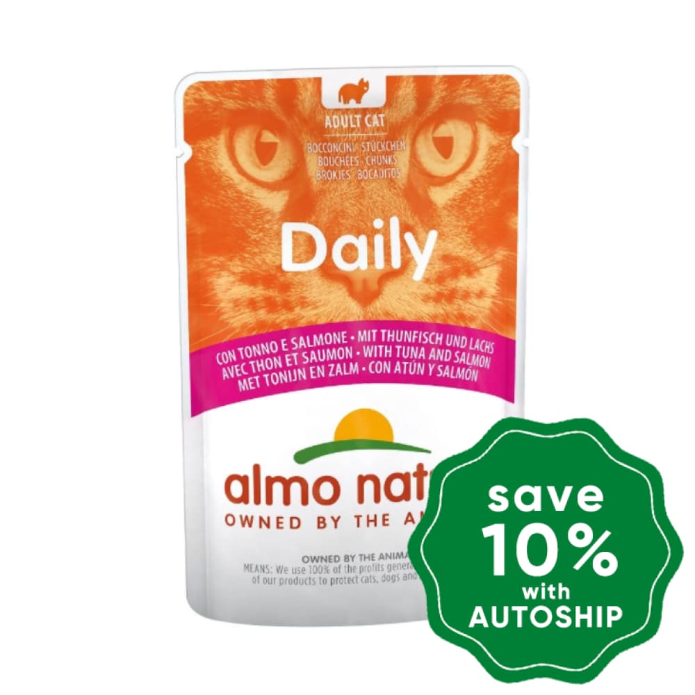 Almo Nature - Wet Food For Cats Daily Menu Tuna & Salmon 70G (Min. 30 Pouches)
