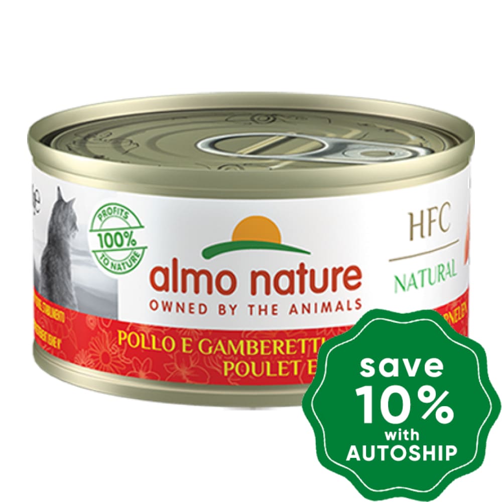 Almo Nature - Wet Food For Cats Hfc Natural Chicken & Shrimps 70G (Min. 24 Cans)
