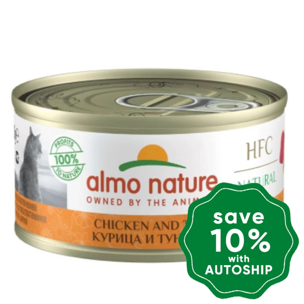 Almo Nature - Wet Food For Cats Hfc Natural Tuna With Chicken 70G (Min. 4 Cans)