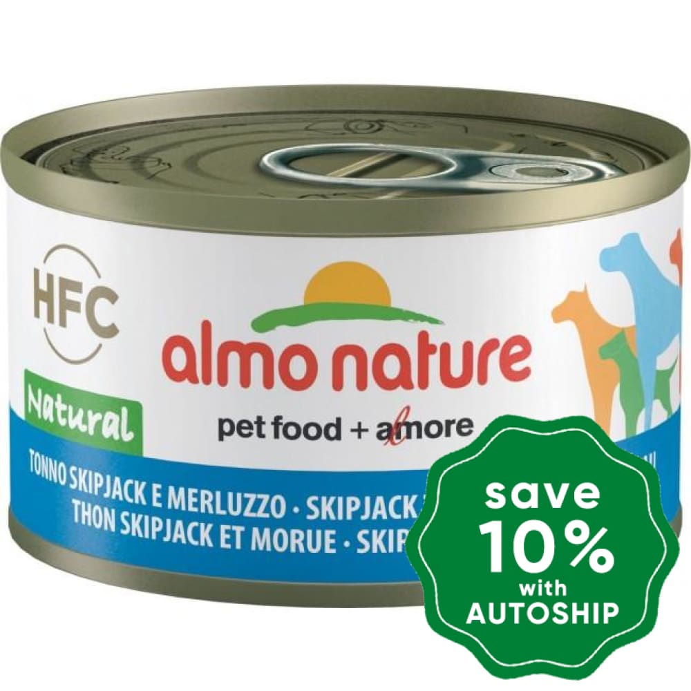 Almo Nature - HFC Natural Canned Dog Food - Skipjack Tuna & Cod - 95G (min. 4 Cans) - PetProject.HK