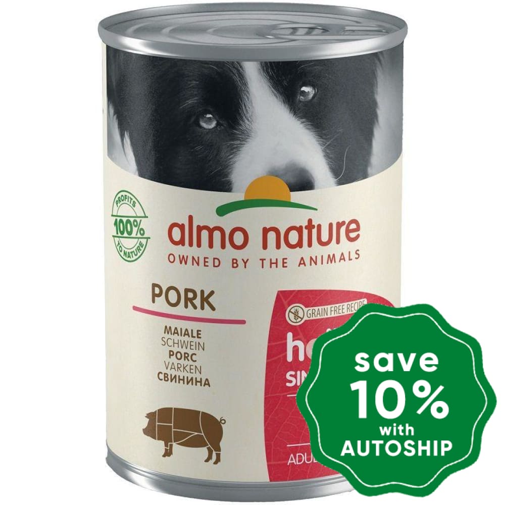 Almo Nature - Wet Food For Dogs Holistic Single Protein Pork Recipe 400G (Min. 24 Cans)