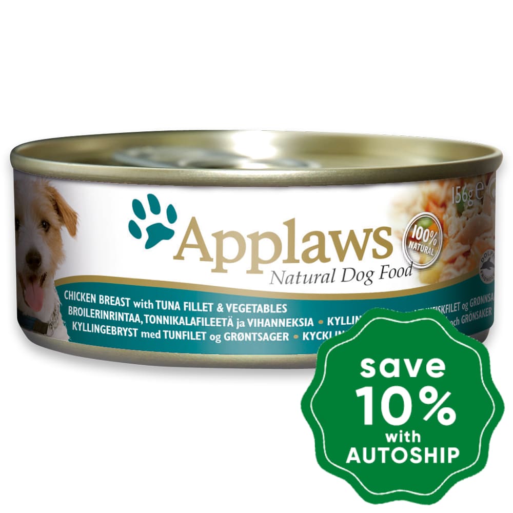 Applaws - Chicken Breast with Tuna and Vegetables Canned Dog Food - 156G (4 Cans) - PetProject.HK