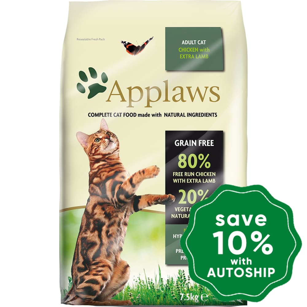 Applaws - Chicken with Extra Lamb Dry Adult Cat Food - 7.5KG - PetProject.HK