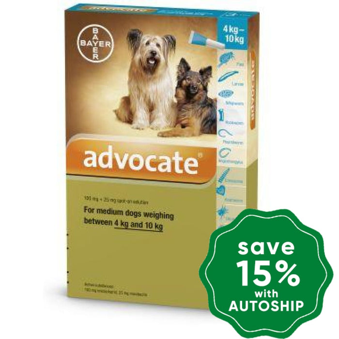 Bayer - Advocate for Dogs 4-10 kg - 3 Tubes - PetProject.HK